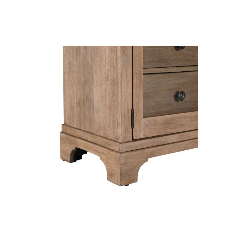 Liberty Furniture Haven Hills Display Cabinet Glass Door Display - Brown Wood