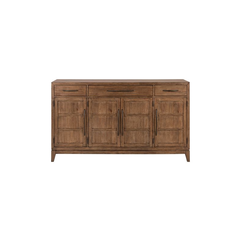 Liberty Furniture Shaker Lakes Dining Room Buffet Cabinet - Brown Maple Wood