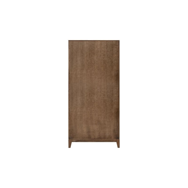 Liberty Furniture Shaker Lakes Glass Door Bunching Display Cabinet- Brown Maple Wood
