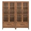 Liberty Furniture Shaker Lakes 2 Piece Bunching Cabinets Display Set Brown Wood
