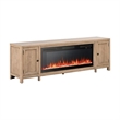 Liberty Furniture Proximity Place Living Room 82 Inch Fireplace TV Console - Brown Wood