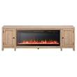 Liberty Furniture Proximity Place Living Room 82 Inch Fireplace TV Console - Brown Wood