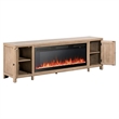 Liberty Furniture Proximity Place Living Room 82 Inch Fireplace TV Console - Brown Wood