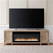 Liberty Furniture Proximity Place Living Room 82 Inch Fireplace TV Console - Brown Wood
