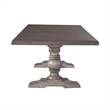 Liberty Furniture River Place Dining Room Trestle Table with Leaf - Brown Wood