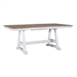 Liberty Furniture Lindsey Farm Dining Room Trestle Table with Leaf - White Wood