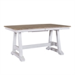 Liberty Furniture Lindsey Farm Dining Room Trestle Table with Leaf - White Wood