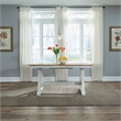Liberty Furniture Lindsey Farm Dining Room Trestle Table with Leaf - White Wood