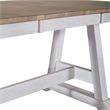 Liberty Furniture Lindsey Farm Dining Room Trestle Table with Leaf - White Wood