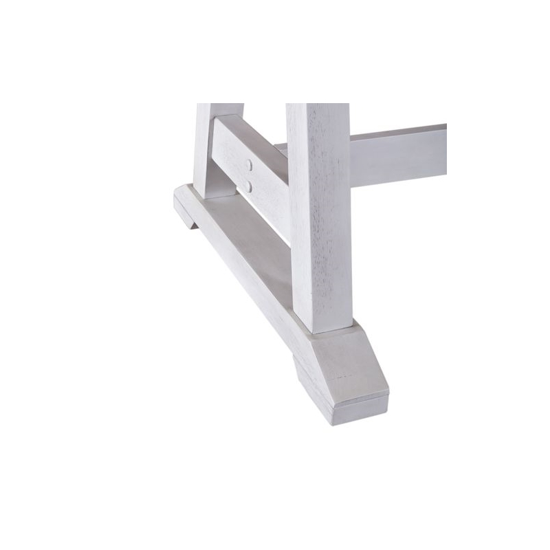Liberty Furniture Lindsey Farm Dining Room Trestle Table with Leaf - White Wood