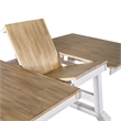 Liberty Furniture Lindsey Farm Dining Room Trestle Table with Leaf - White Wood
