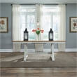 Liberty Furniture Lindsey Farm Dining Room Trestle Table with Leaf - White Wood