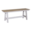 Liberty Furniture Lindsey Farm Backless Dining Room Bench - White & Tan Wood