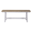 Liberty Furniture Lindsey Farm Backless Dining Room Bench - White & Tan Wood