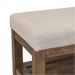 Liberty Furniture Shaker Lakes Upholstered Dining Room Bench - Brown & Taupe