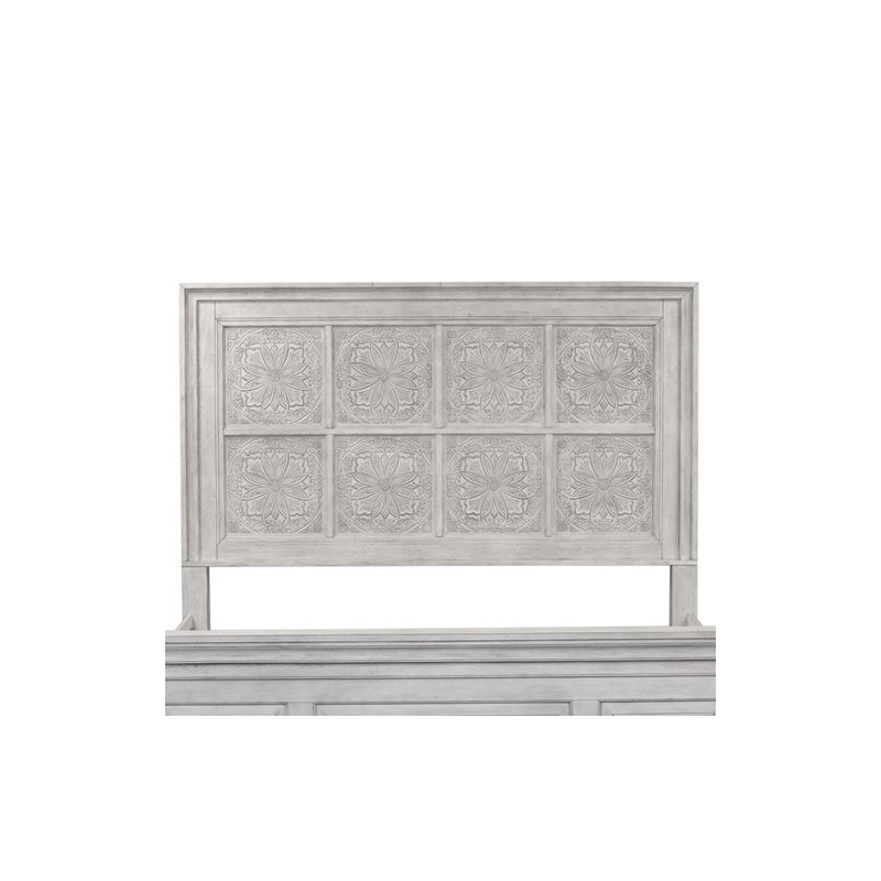 Liberty Furniture Heartland California King Tile Panel Bed Frame White Oak Wood