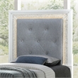 Liberty Furniture Reflections Twin Upholstered Panel Headboard LED Lights White