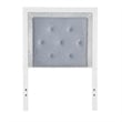 Liberty Furniture Reflections Twin Upholstered Panel Headboard LED Lights White
