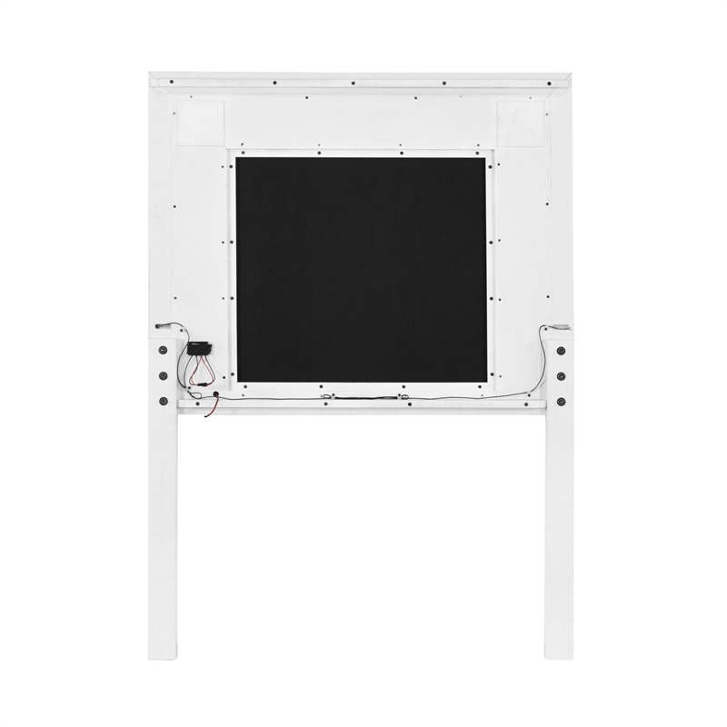 Liberty Furniture Reflections Twin Upholstered Panel Headboard LED Lights White