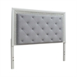 Liberty Furniture Reflections King Upholstered Panel Headboard LED Lights White