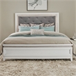 Liberty Furniture Reflections King Upholstered Panel Headboard LED Lights White