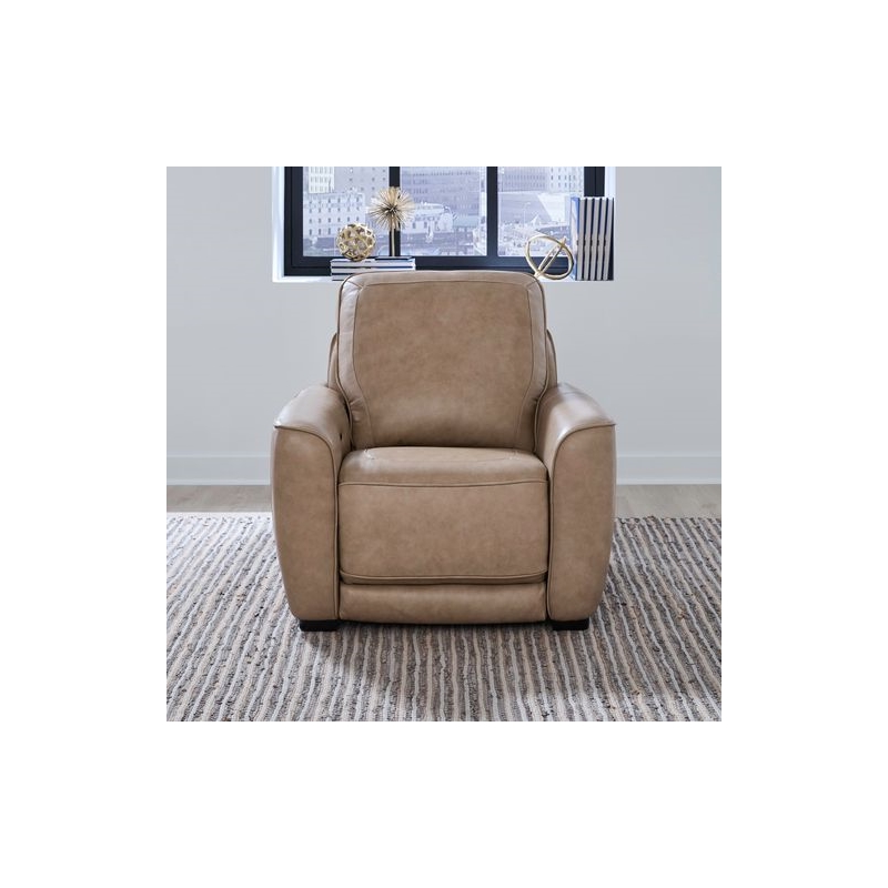 Liberty Furniture Blake Zero Wall Power Recliner - Oatmeal Brown Leather