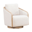 Liberty Furniture Nora Upholstered Swivel Accent Chair - Light Brown Trim