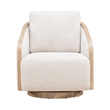 Liberty Furniture Nora Upholstered Swivel Accent Chair - Light Brown Trim
