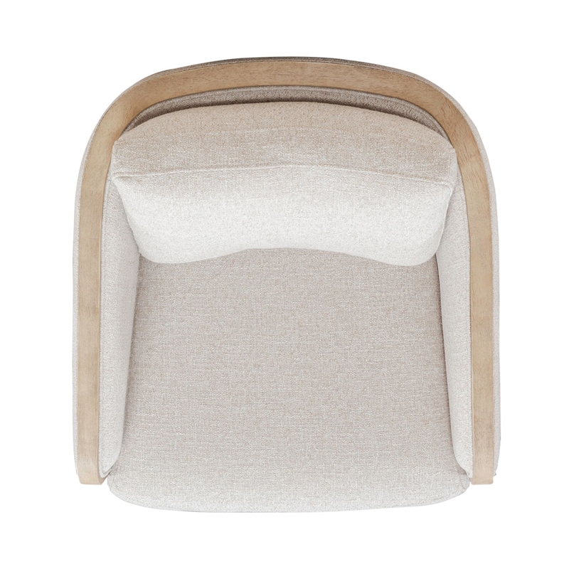 Liberty Furniture Nora Upholstered Swivel Accent Chair - Light Brown Trim