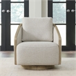 Liberty Furniture Nora Upholstered Swivel Accent Chair - Light Brown Trim
