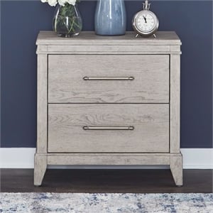 Liberty Furniture New Haven Bedroom Night Stand with Charging Station White Oak
