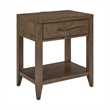 Liberty Furniture Shaker Lakes Open Night Stand with Charging Station - Brown