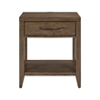 Liberty Furniture Shaker Lakes Open Night Stand with Charging Station - Brown