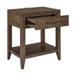 Liberty Furniture Shaker Lakes Open Night Stand with Charging Station - Brown