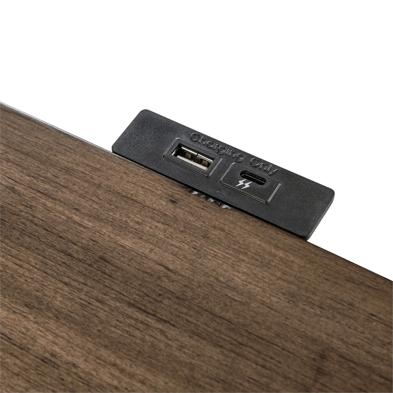 Liberty Furniture Shaker Lakes Open Night Stand with Charging Station - Brown
