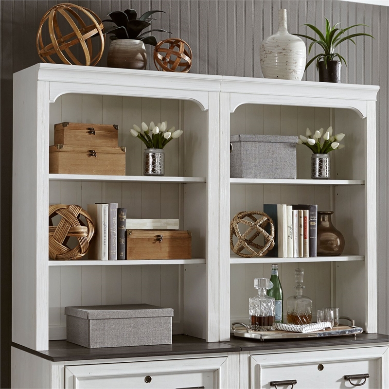 Liberty Furniture Allyson Park Home Office Bunching Lateral File Hutch - White