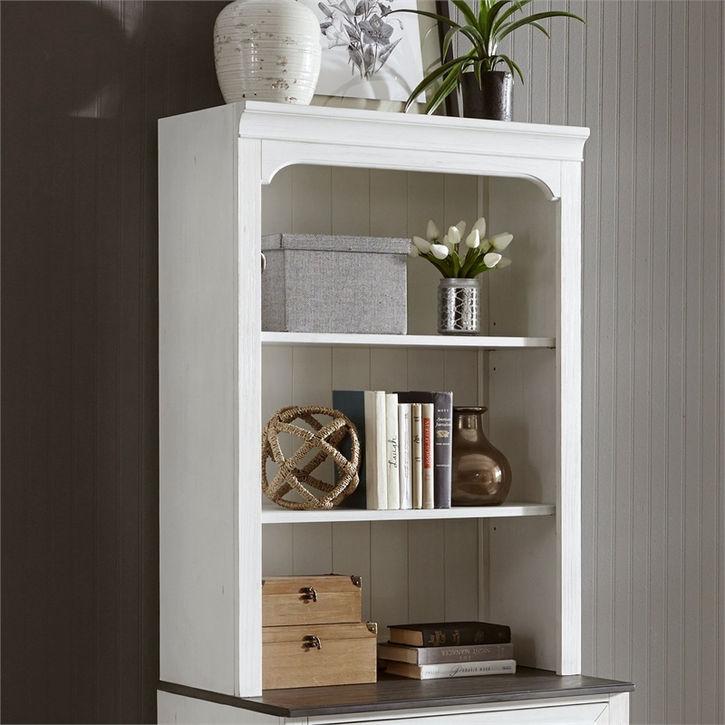 Liberty Furniture Allyson Park Home Office Bunching Lateral File Hutch - White