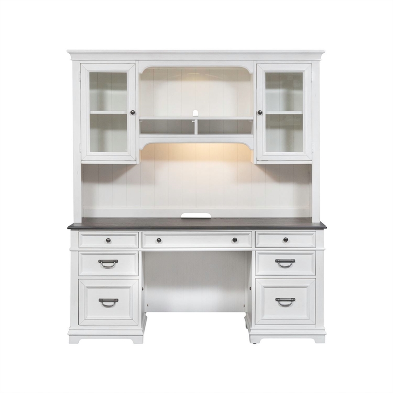 Liberty Furniture Allyson Park Home Office Complete 2 Desks & Credenza Set