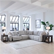 Liberty Furniture Blake Fabric Upholstered 6 Piece Sectional Sofa - Gray Smoke