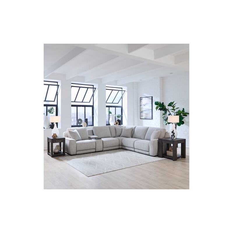 Liberty Furniture Blake Fabric Upholstered 6 Piece Sectional Sofa - Gray Smoke