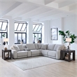Liberty Furniture Blake Fabric Upholstered 6 Piece Sectional Sofa - Gray Smoke