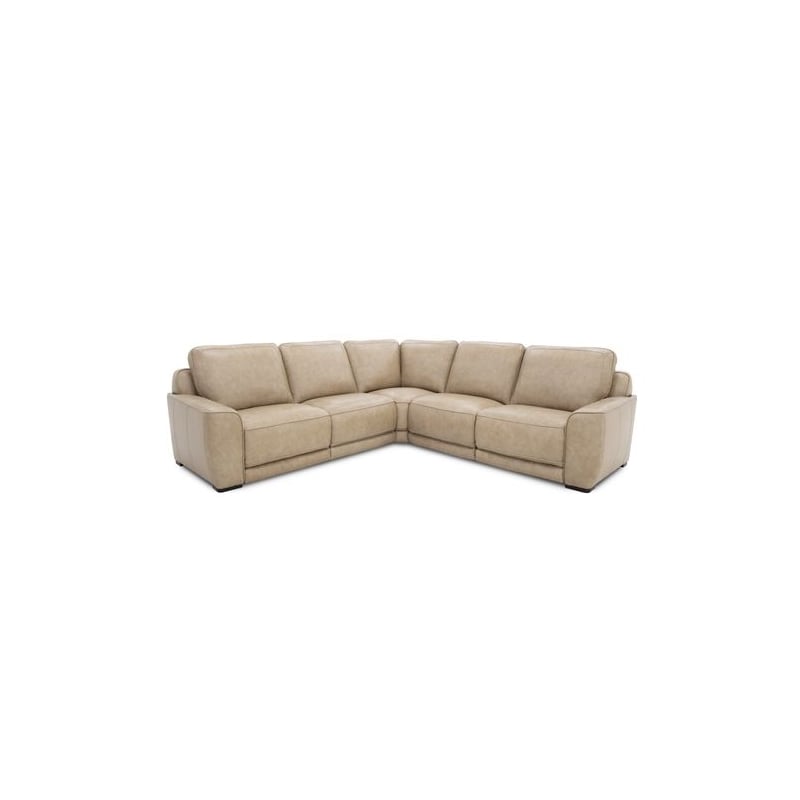 Liberty Furniture Blake Leather Upholstered 5 Piece Sectional Sofa - Oatmeal