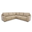 Liberty Furniture Blake Leather Upholstered 5 Piece Sectional Sofa - Oatmeal