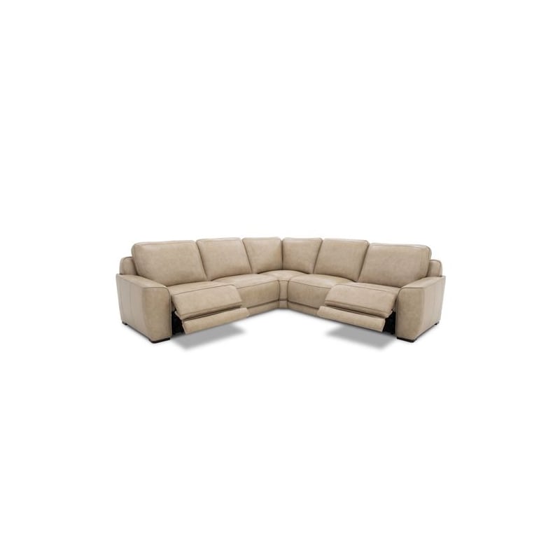 Liberty Furniture Blake Leather Upholstered 5 Piece Sectional Sofa - Oatmeal