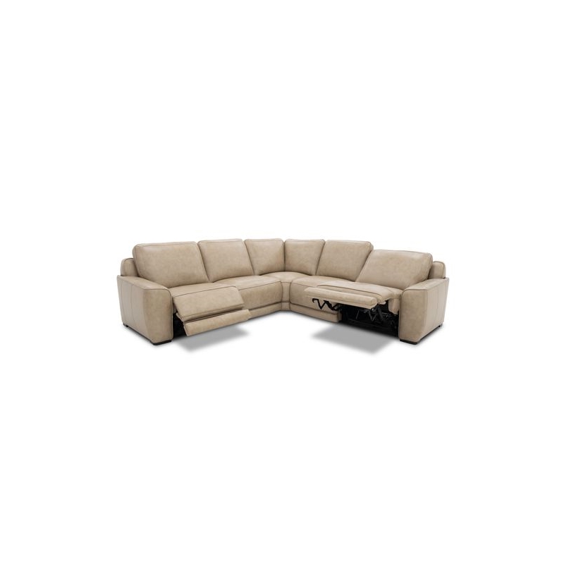 Liberty Furniture Blake Leather Upholstered 5 Piece Sectional Sofa - Oatmeal