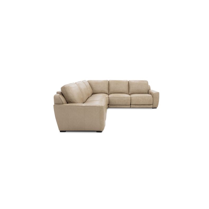 Liberty Furniture Blake Leather Upholstered 5 Piece Sectional Sofa - Oatmeal