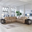 Liberty Furniture Blake Leather Upholstered 5 Piece Sectional Sofa - Oatmeal
