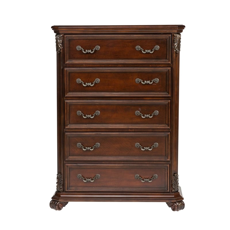 Messina Estates Dark Brown 5 Drawer Chest