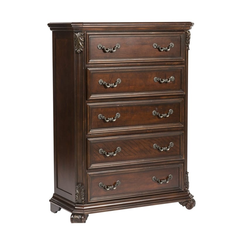 Messina Estates Dark Brown 5 Drawer Chest