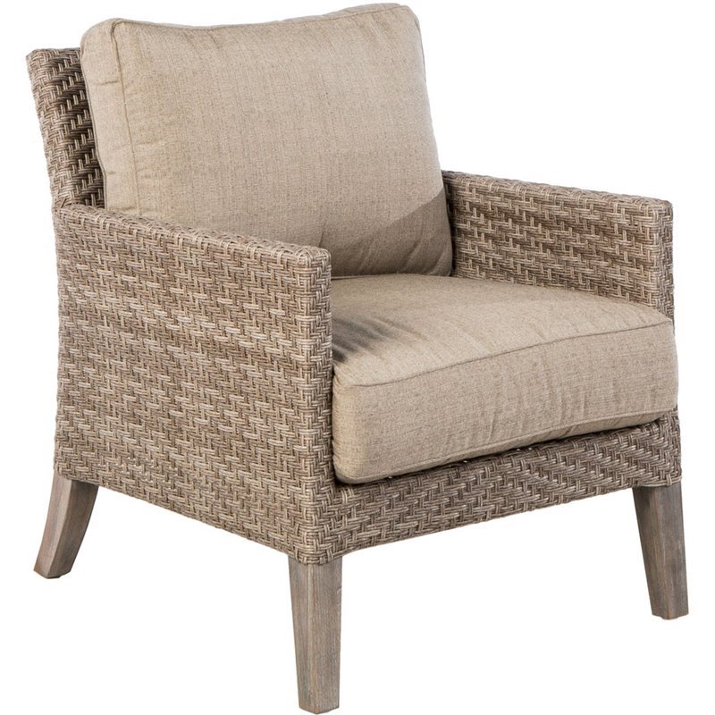 Alfresco Home Cornwall Woven Wood Deep Seating Patio Chair 46 3006 Alfresco Home Cornwall Woven Wood Deep Seating Patio Chair